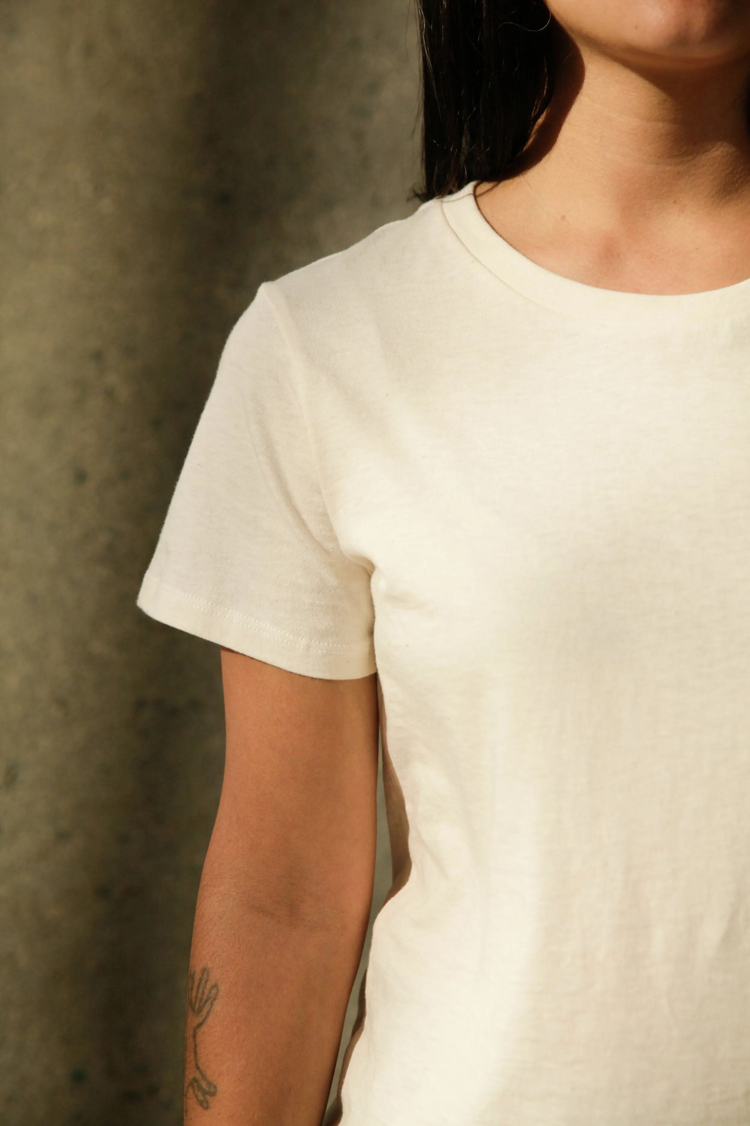 Women's Organic Crew Tee in Natural sold by Harvest and Mill product image thumbnail 2