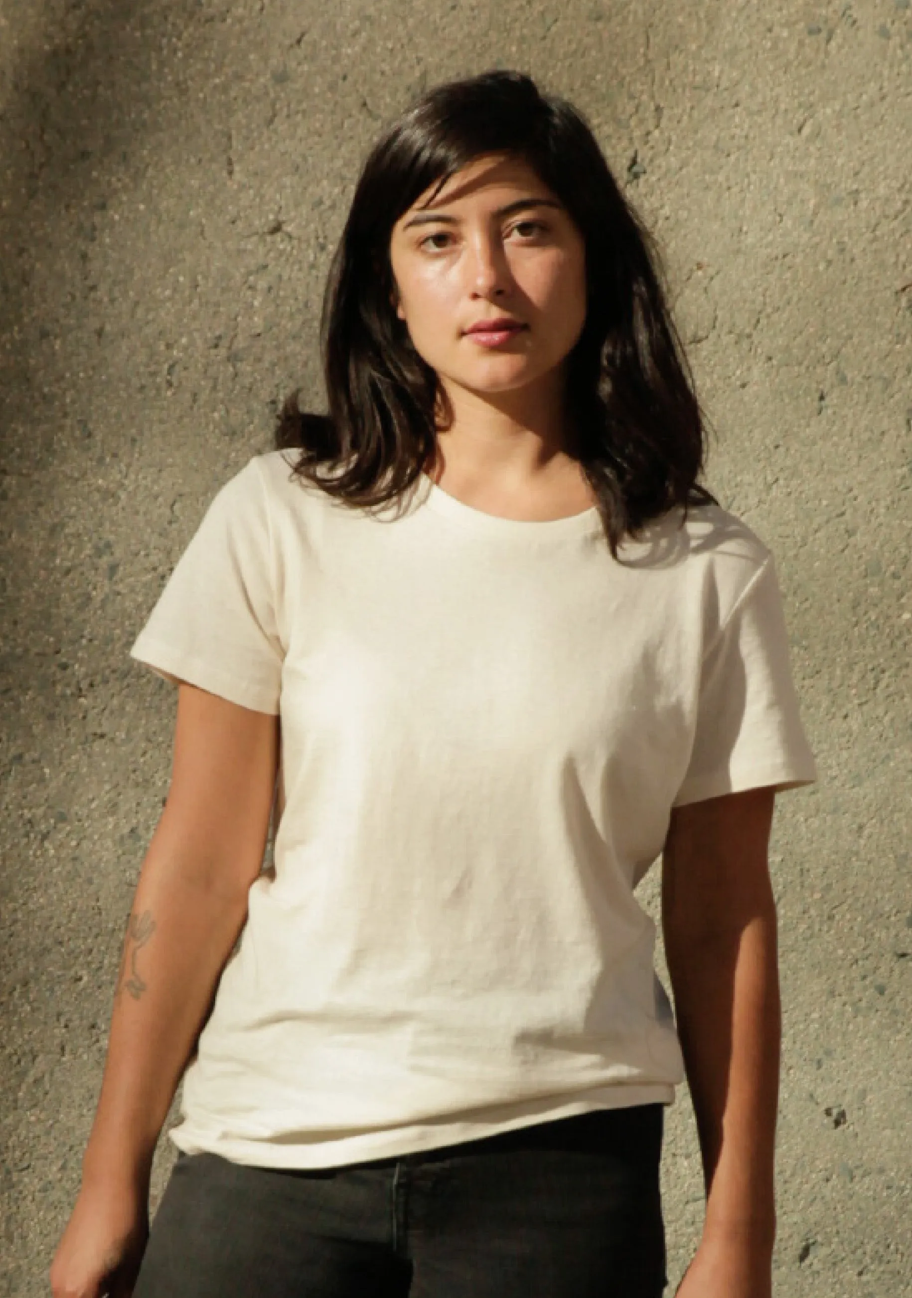 Women's Organic Crew Tee in Natural sold by Harvest and Mill product image thumbnail 4