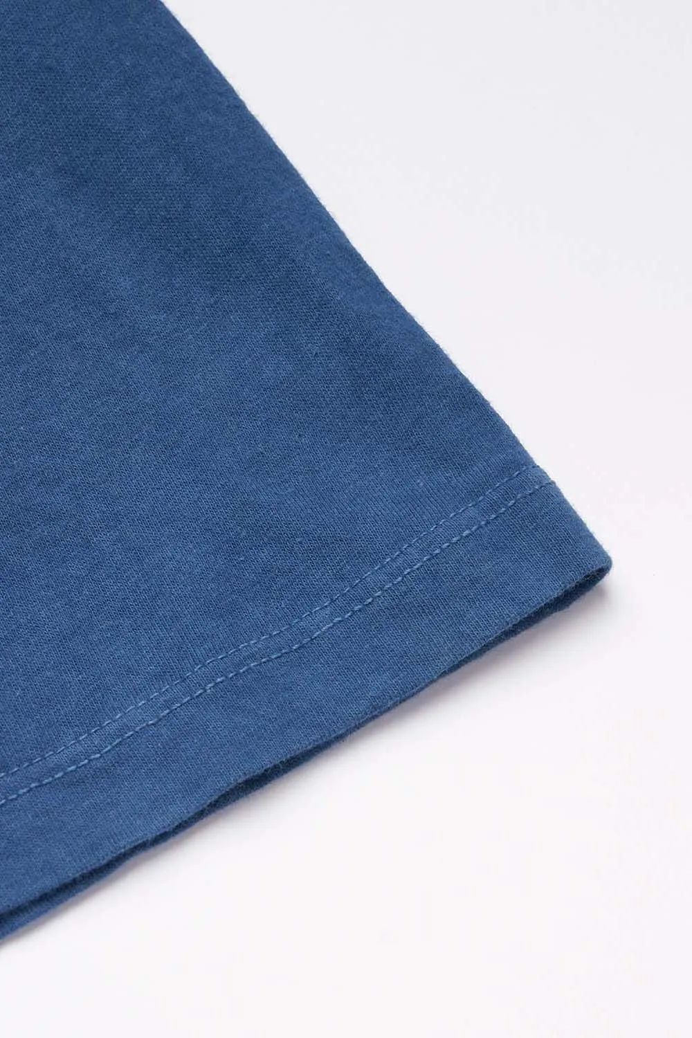 Indigo Dyed Men's Organic Crew Tee sold by Harvest and Mill product image thumbnail 5