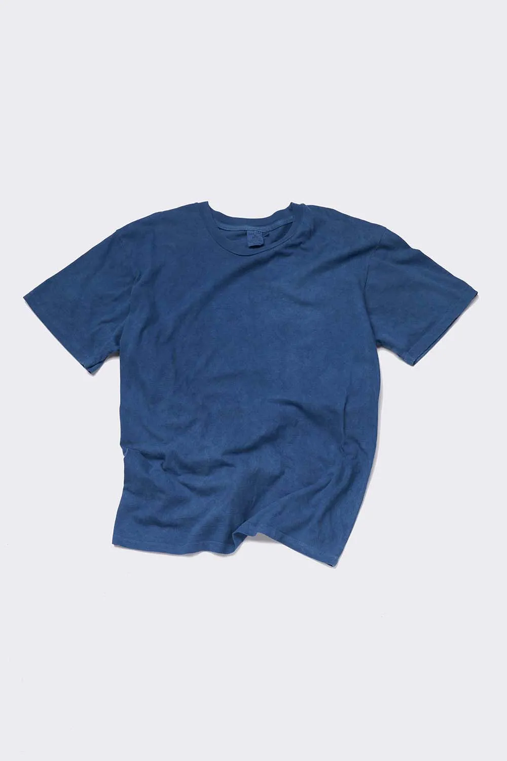 Indigo Dyed Men's Organic Crew Tee sold by Harvest and Mill product image thumbnail 2
