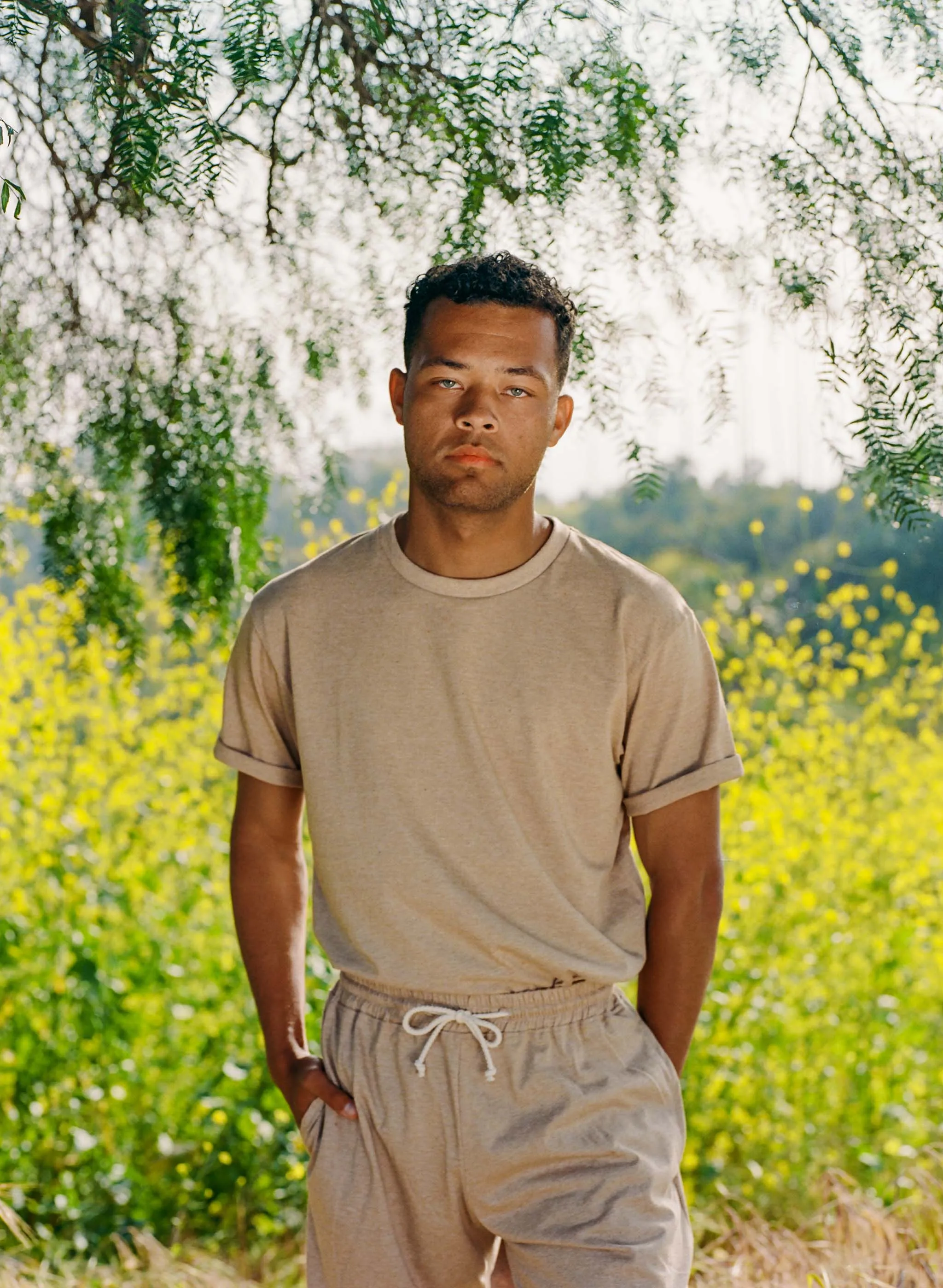 Men's Organic Heirloom Brown Crew Tee sold by Harvest and Mill product image thumbnail 2