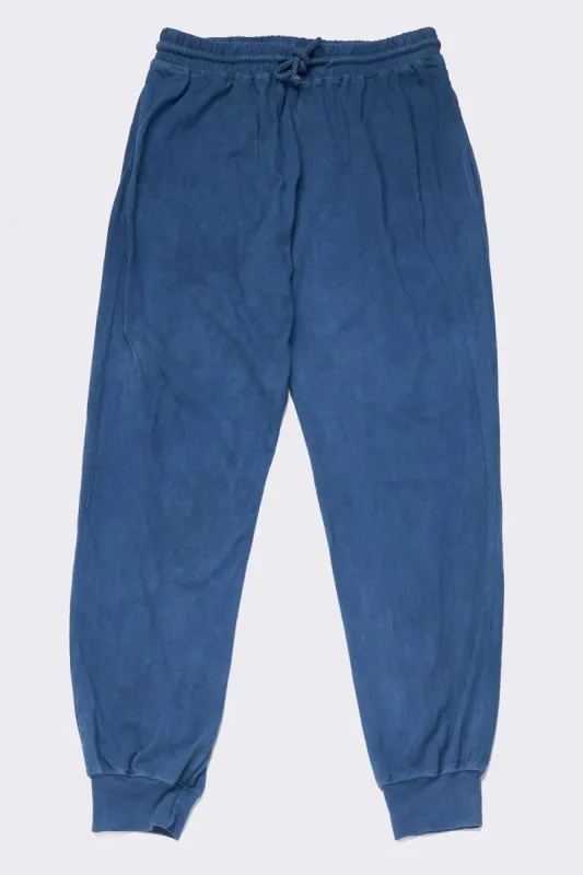 Indigo Dyed Women's Organic Jogger Pants sold by Harvest and Mill