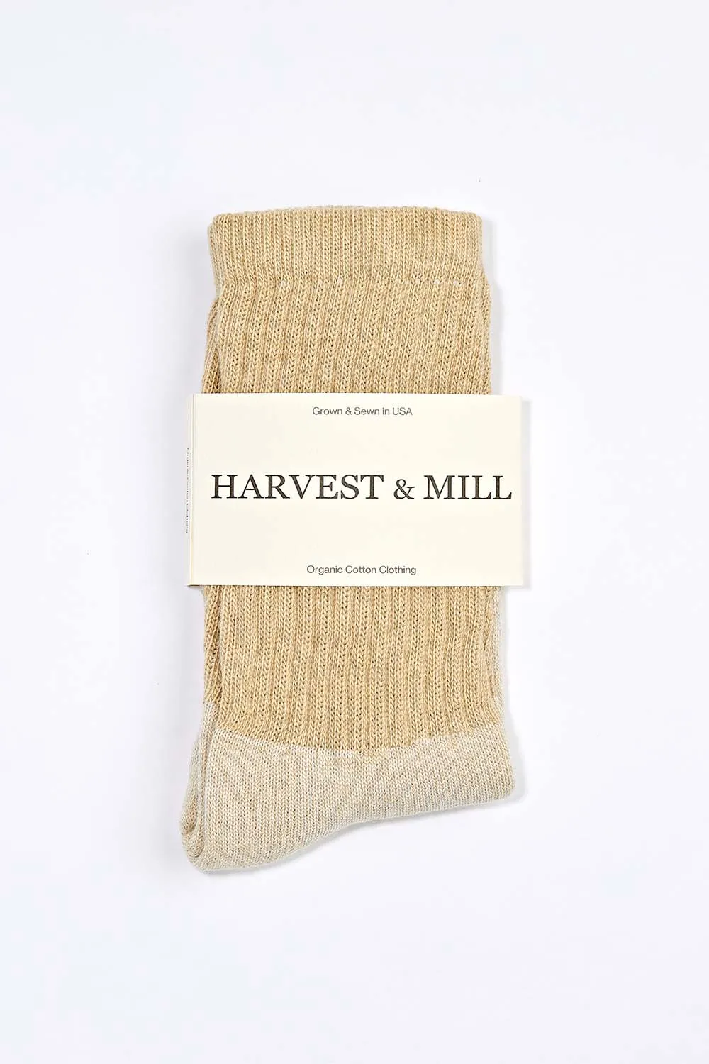 Women's 3 Pack Organic Cotton Socks Tan-Green Crew sold by Harvest and Mill product image thumbnail 3