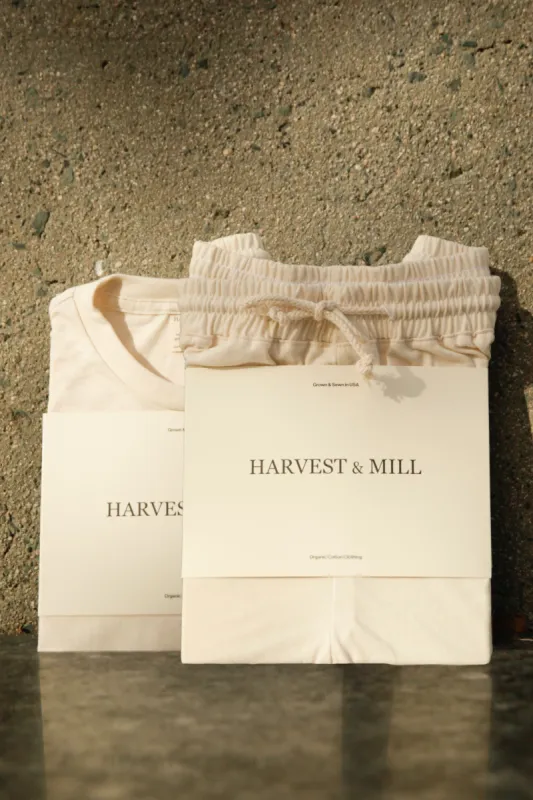 Men's Organic Natural Pack: Jogger Pants + Men's Crew sold by Harvest and Mill