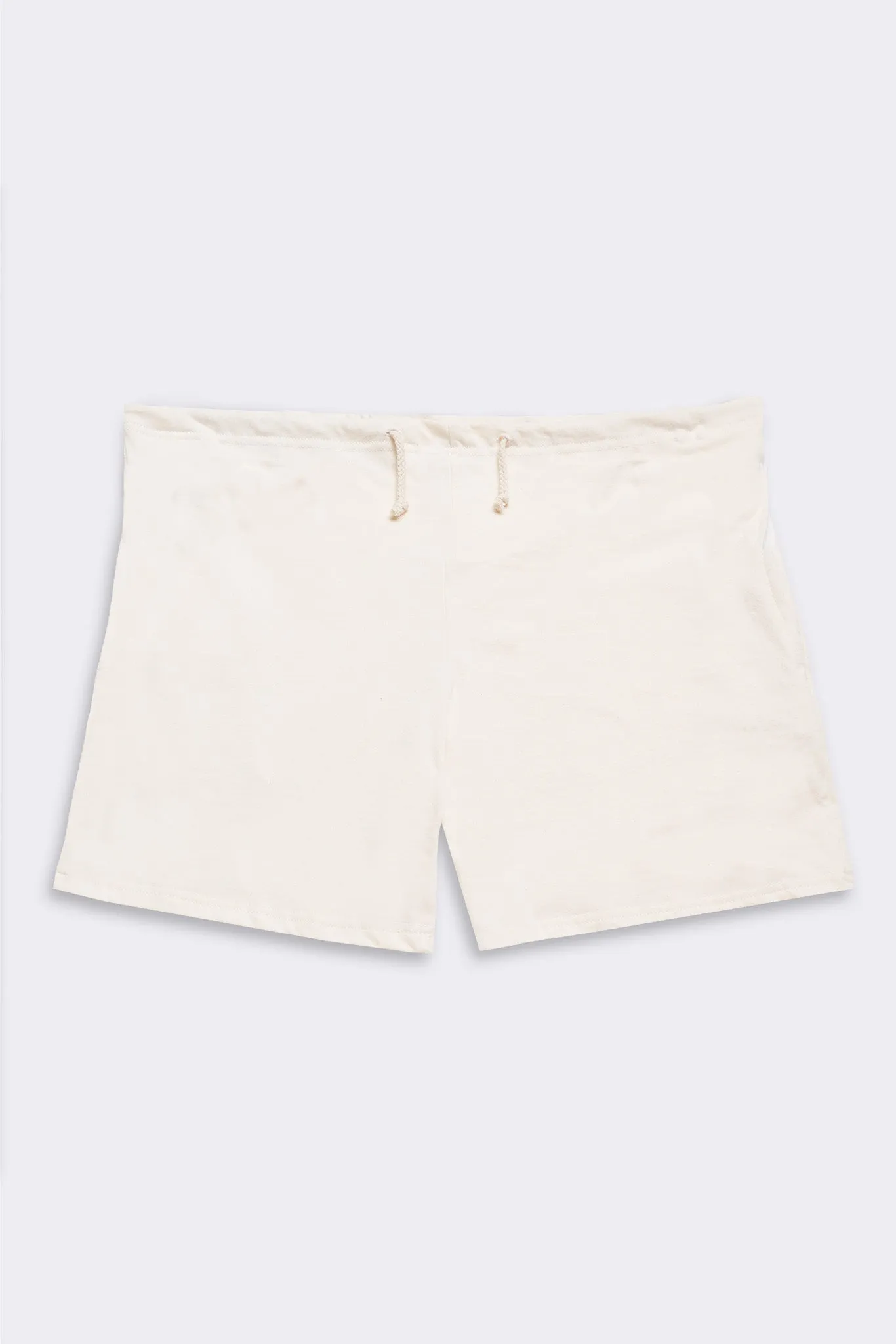 Men's Organic Drawstring Only Lounge Shorts in Natural sold by Harvest and Mill