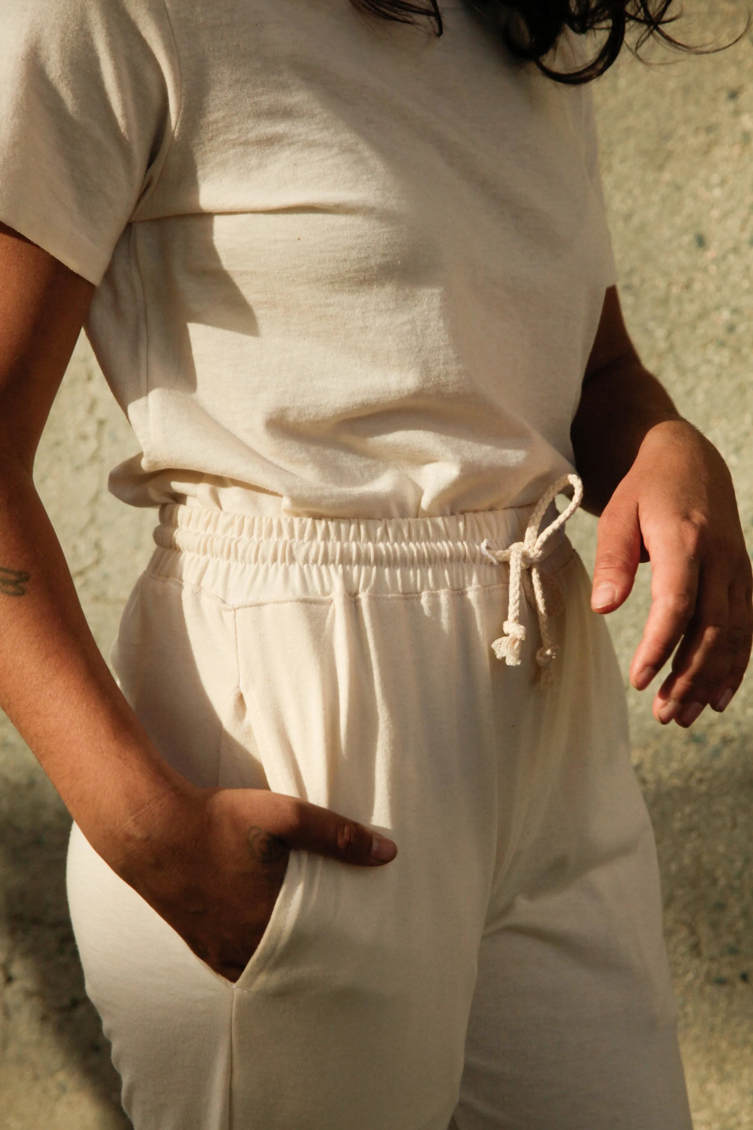 Women's Organic Jogger Pants in Natural sold by Harvest and Mill product image thumbnail 4