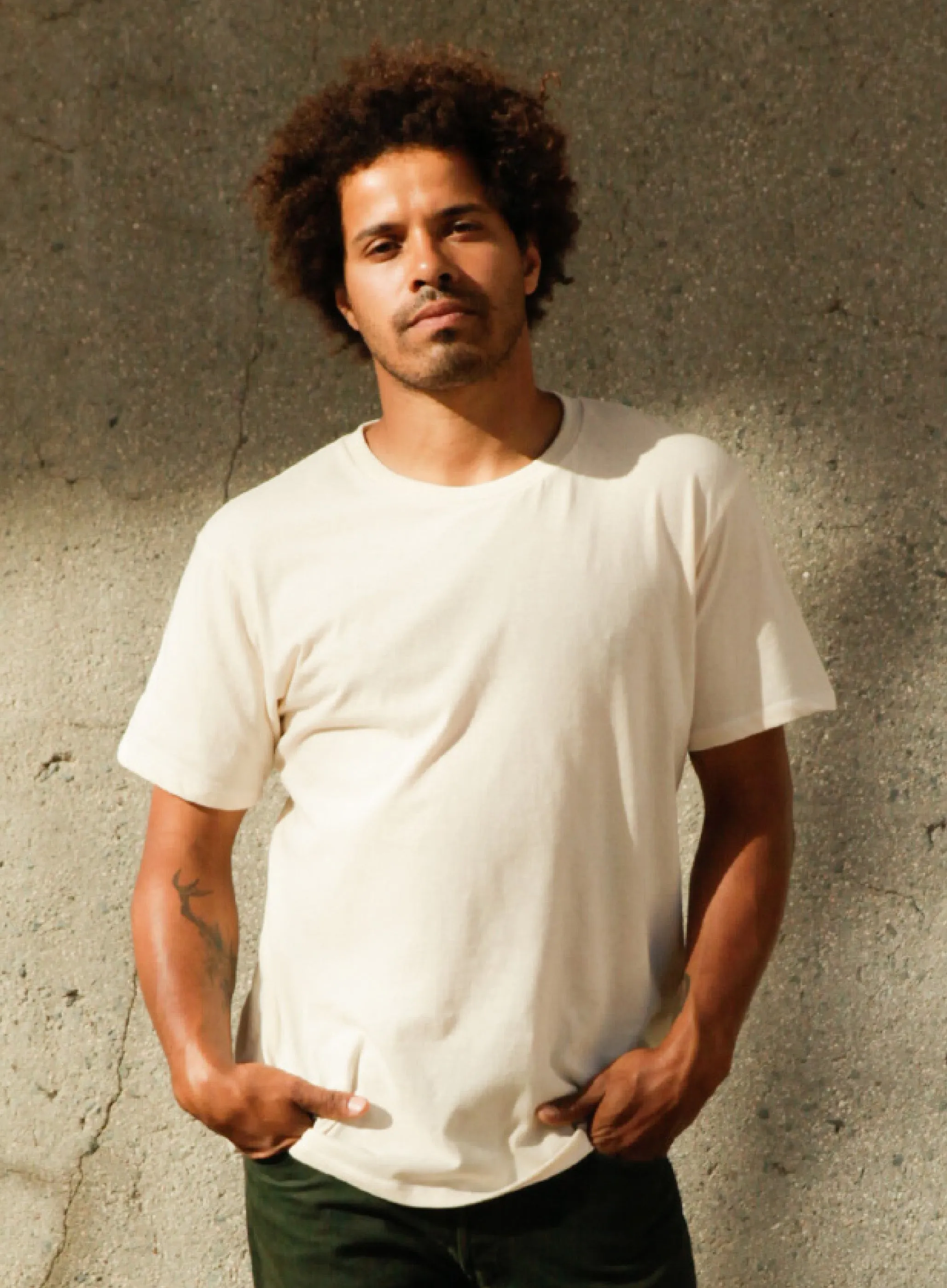 Men's Organic Crew Tee in Natural sold by Harvest and Mill product image thumbnail 4