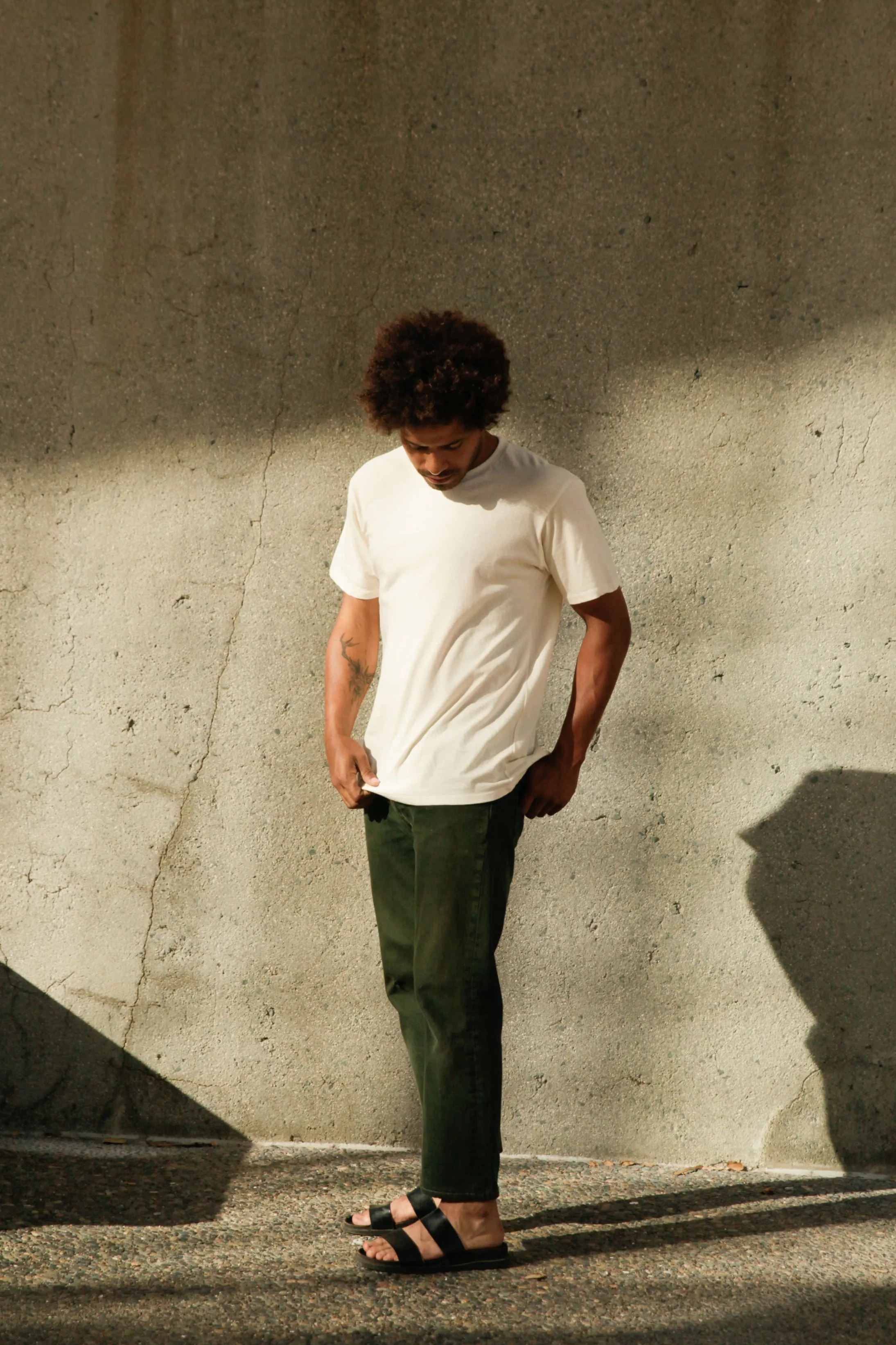 Men's Organic Crew Tee in Natural sold by Harvest and Mill product image thumbnail 2