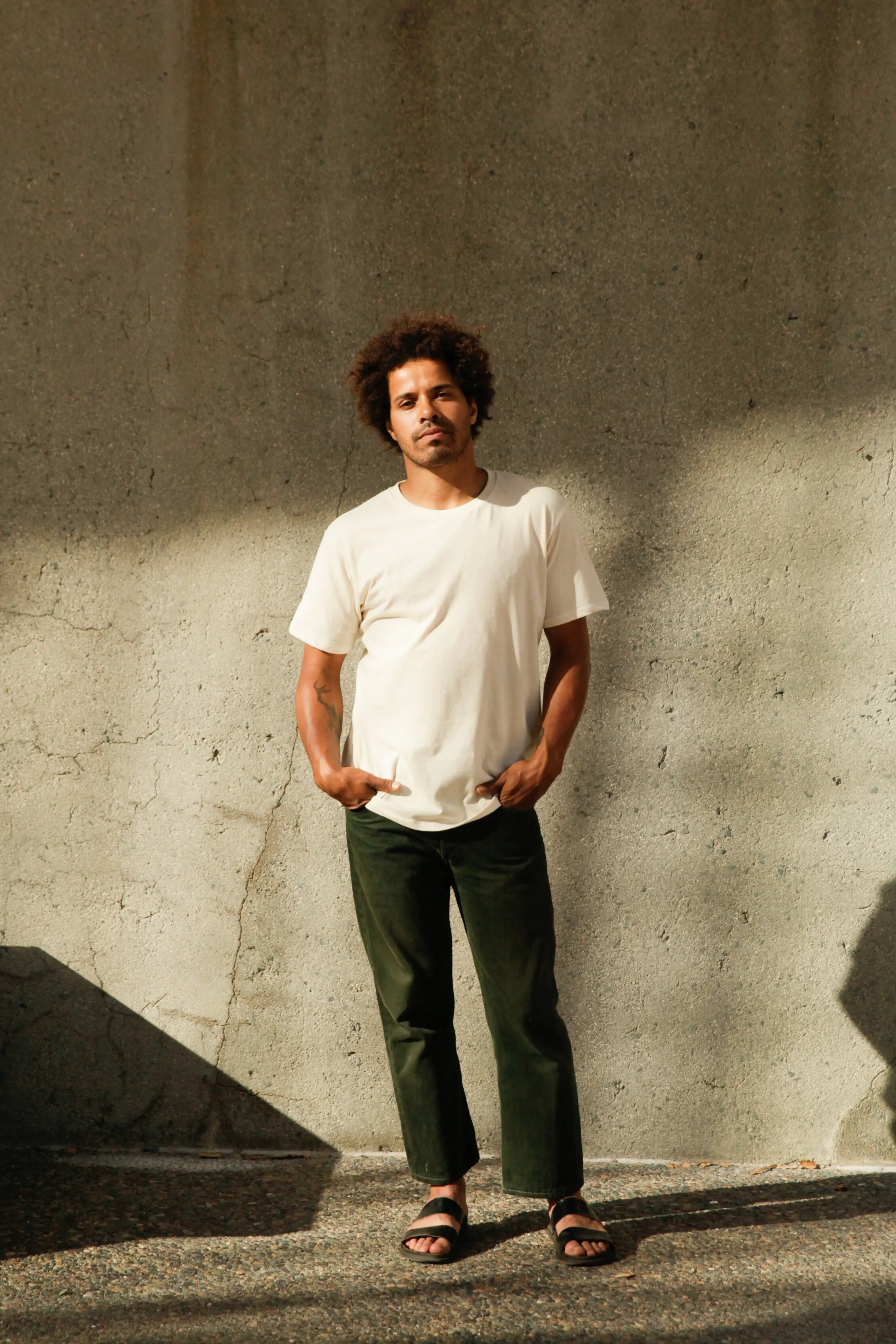 Men's Organic Crew Tee in Natural sold by Harvest and Mill