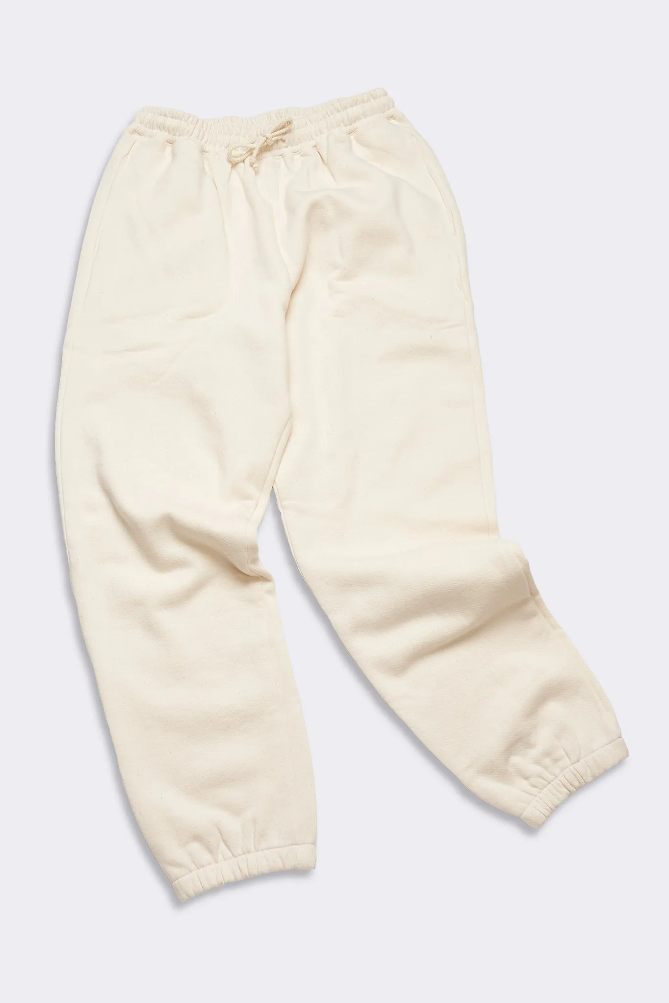 Women's Organic Heavyweight Fleece Sweatpants in Natural sold by Harvest and Mill product image thumbnail 3