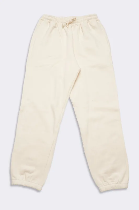 Women's Organic Heavyweight Fleece Sweatpants in Natural sold by Harvest and Mill
