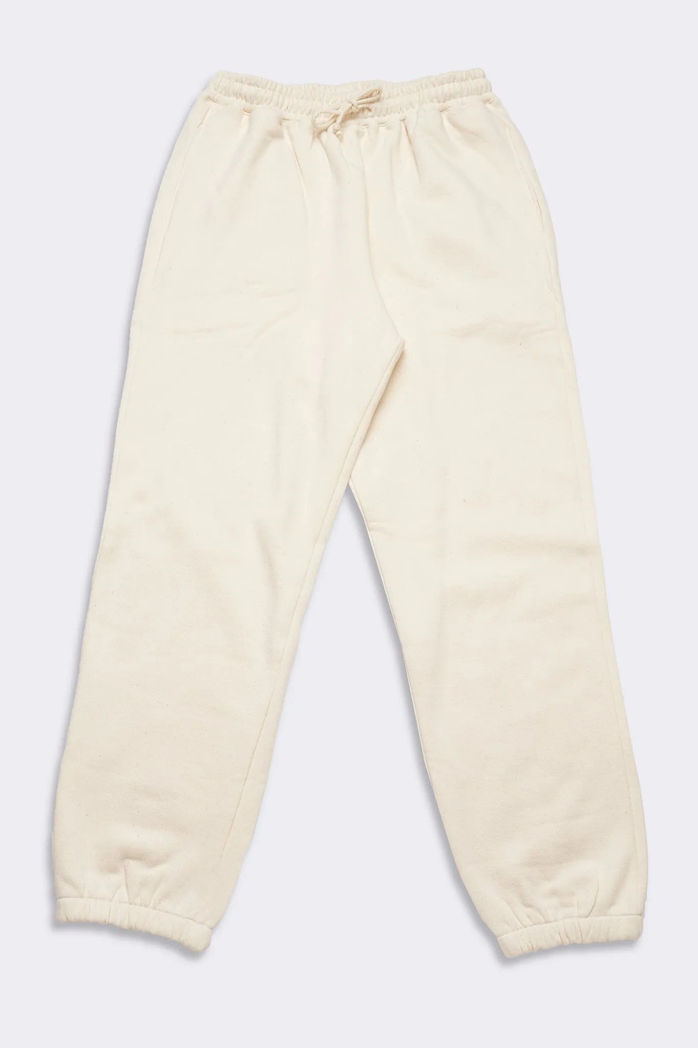 Women's Organic Heavyweight Fleece Sweatpants in Natural sold by Harvest and Mill