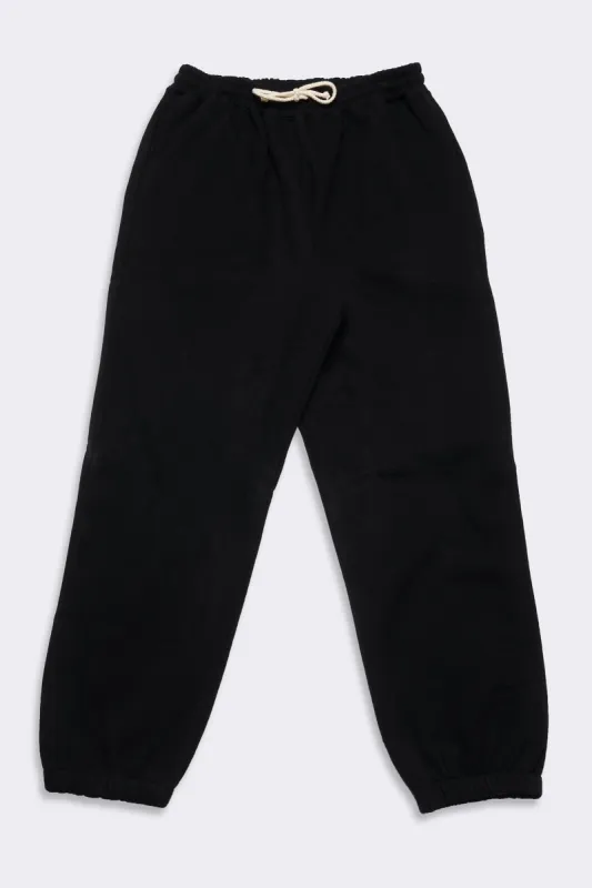 Women's Organic Heavyweight Fleece Sweatpants in Black sold by Harvest and Mill