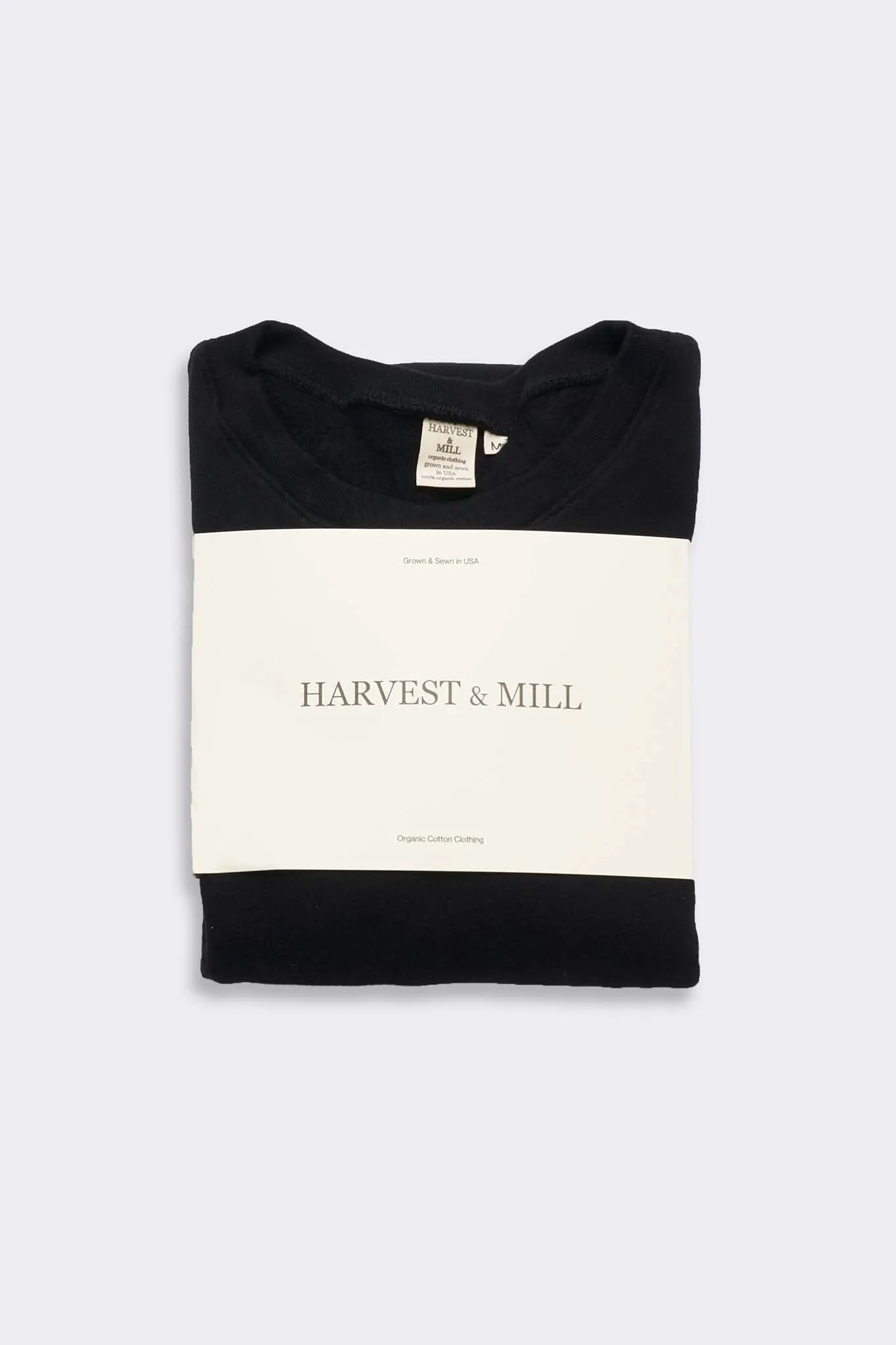 Men's Organic Heavyweight Crew Sweatshirt in Black sold by Harvest and Mill product image thumbnail 4