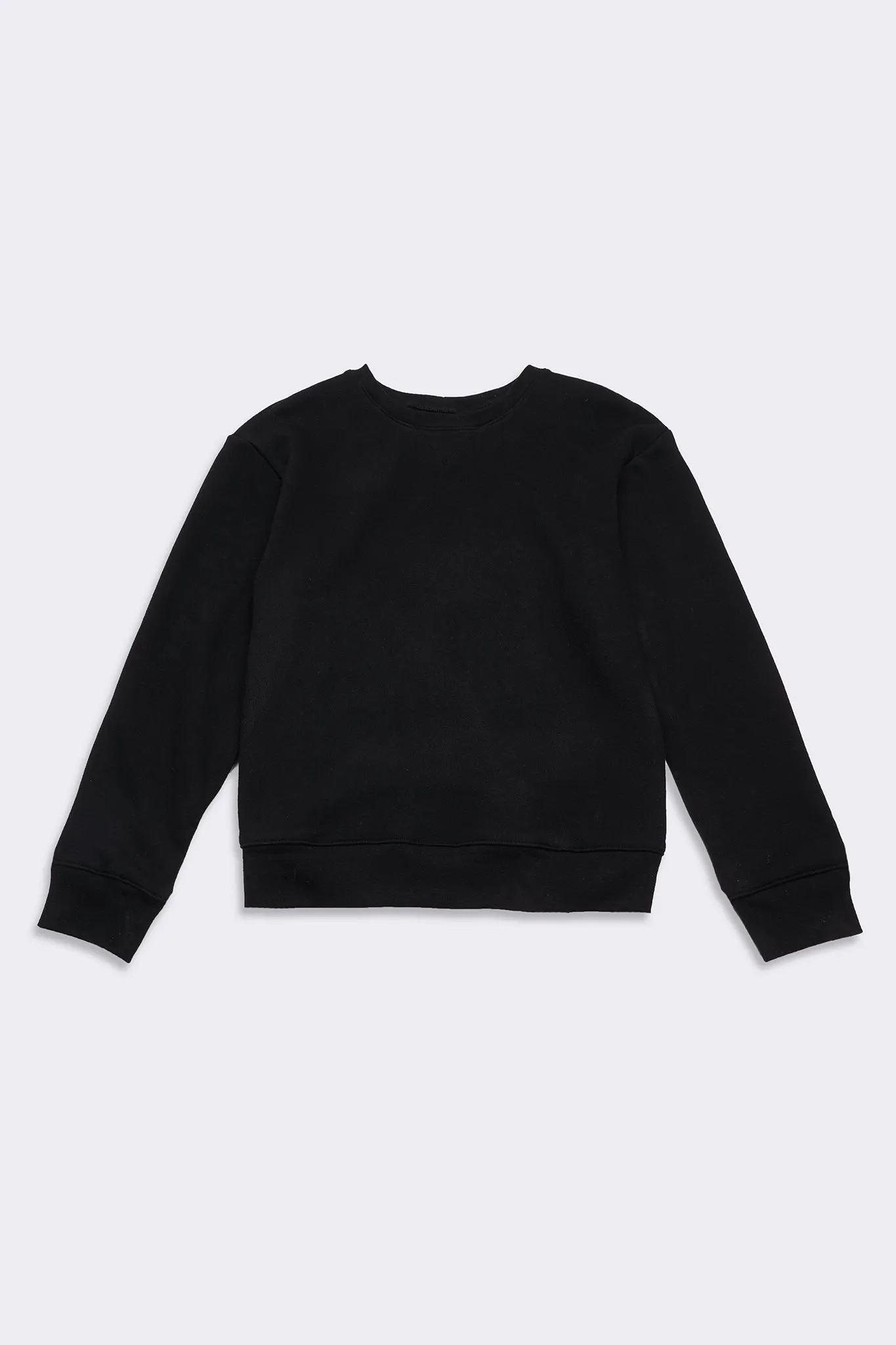 Men's Organic Heavyweight Crew Sweatshirt in Black sold by Harvest and Mill