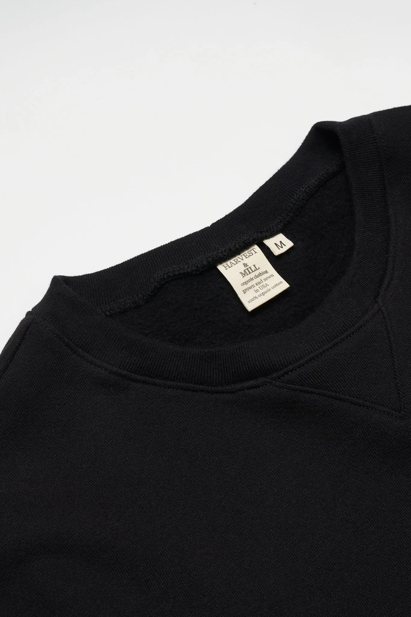 Men's Organic Heavyweight Crew Sweatshirt in Black sold by Harvest and Mill product image thumbnail 3