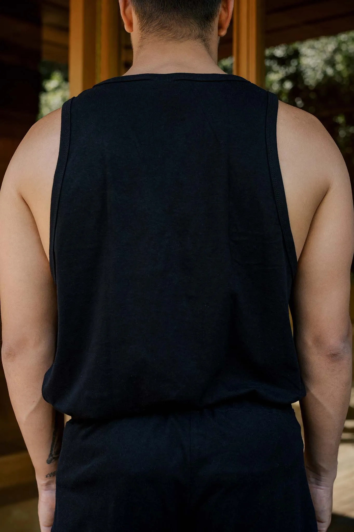 Men's Organic Tank Top in Black sold by Harvest and Mill product image thumbnail 4