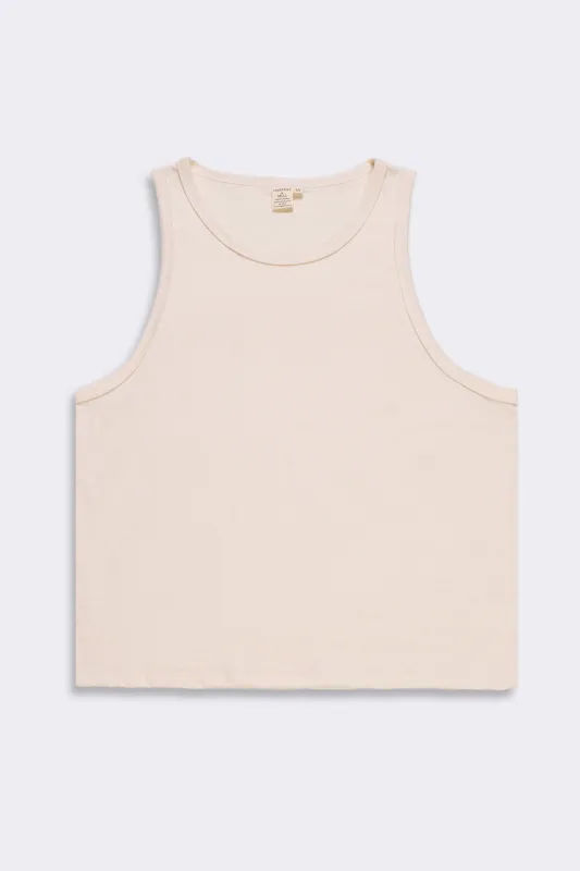 Men's Organic Tank Top in Natural sold by Harvest and Mill