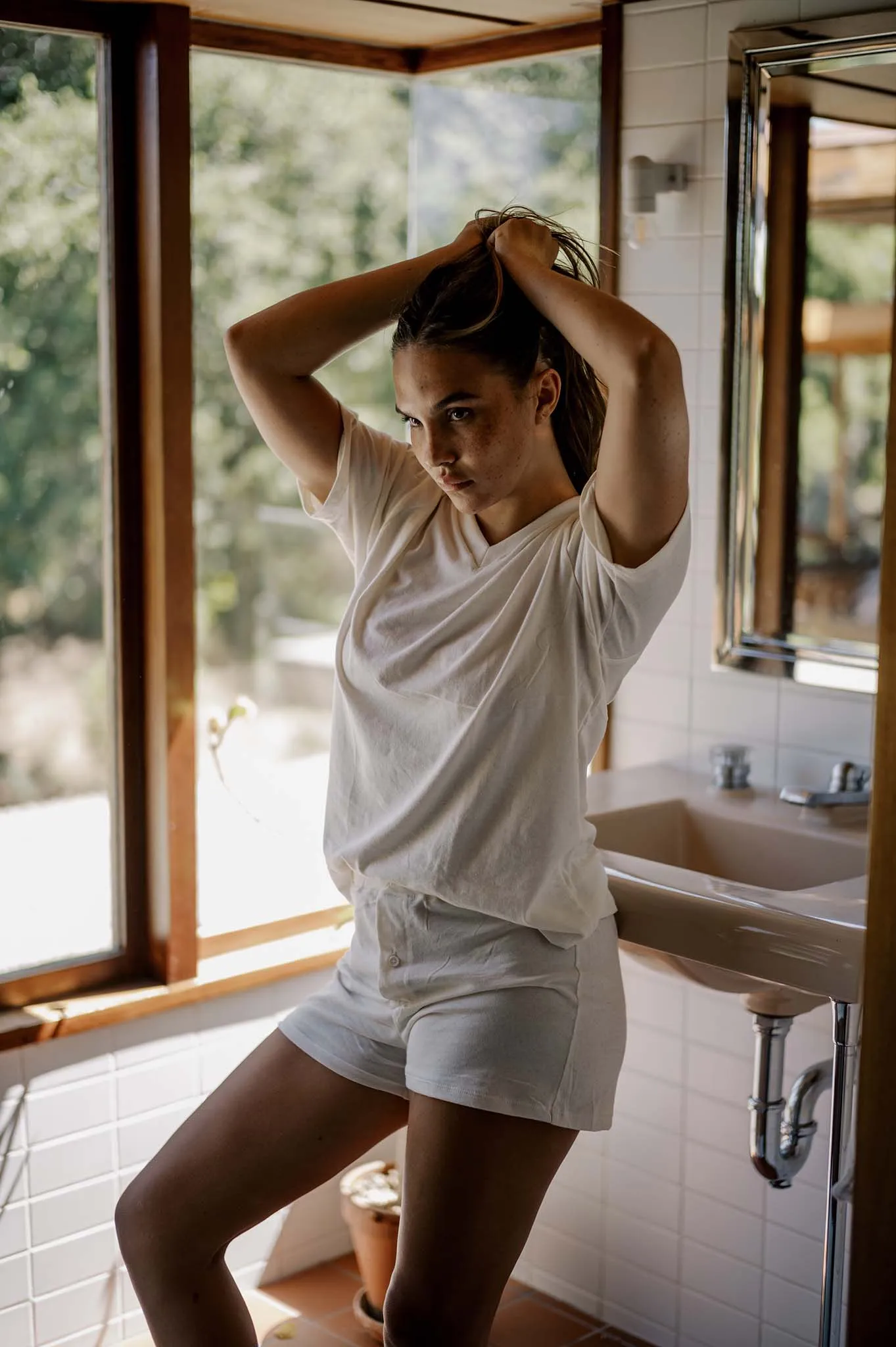 Women's Organic Cotton Boxers in Natural sold by Harvest and Mill