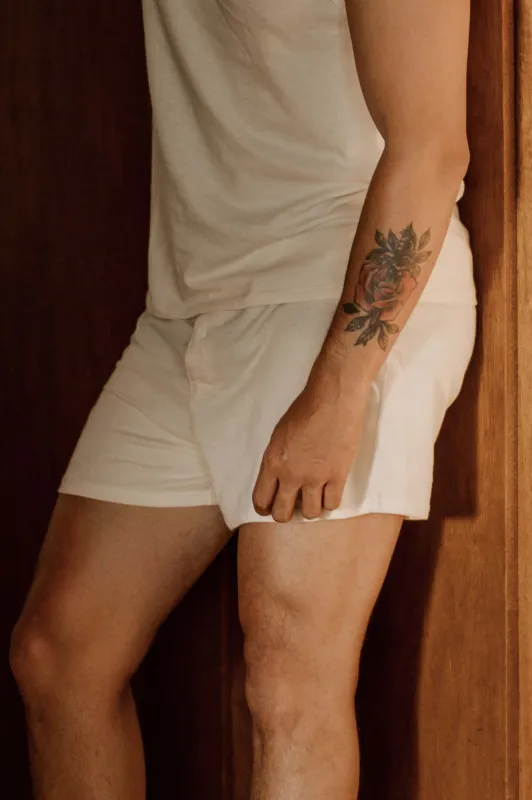 Men's Organic Cotton Boxers in Natural sold by Harvest and Mill