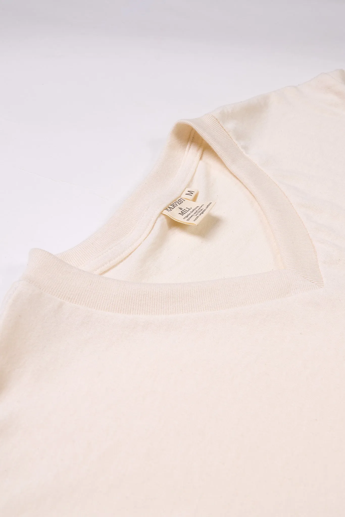 Men's Organic V-Neck Tee in Natural sold by Harvest and Mill product image thumbnail 3