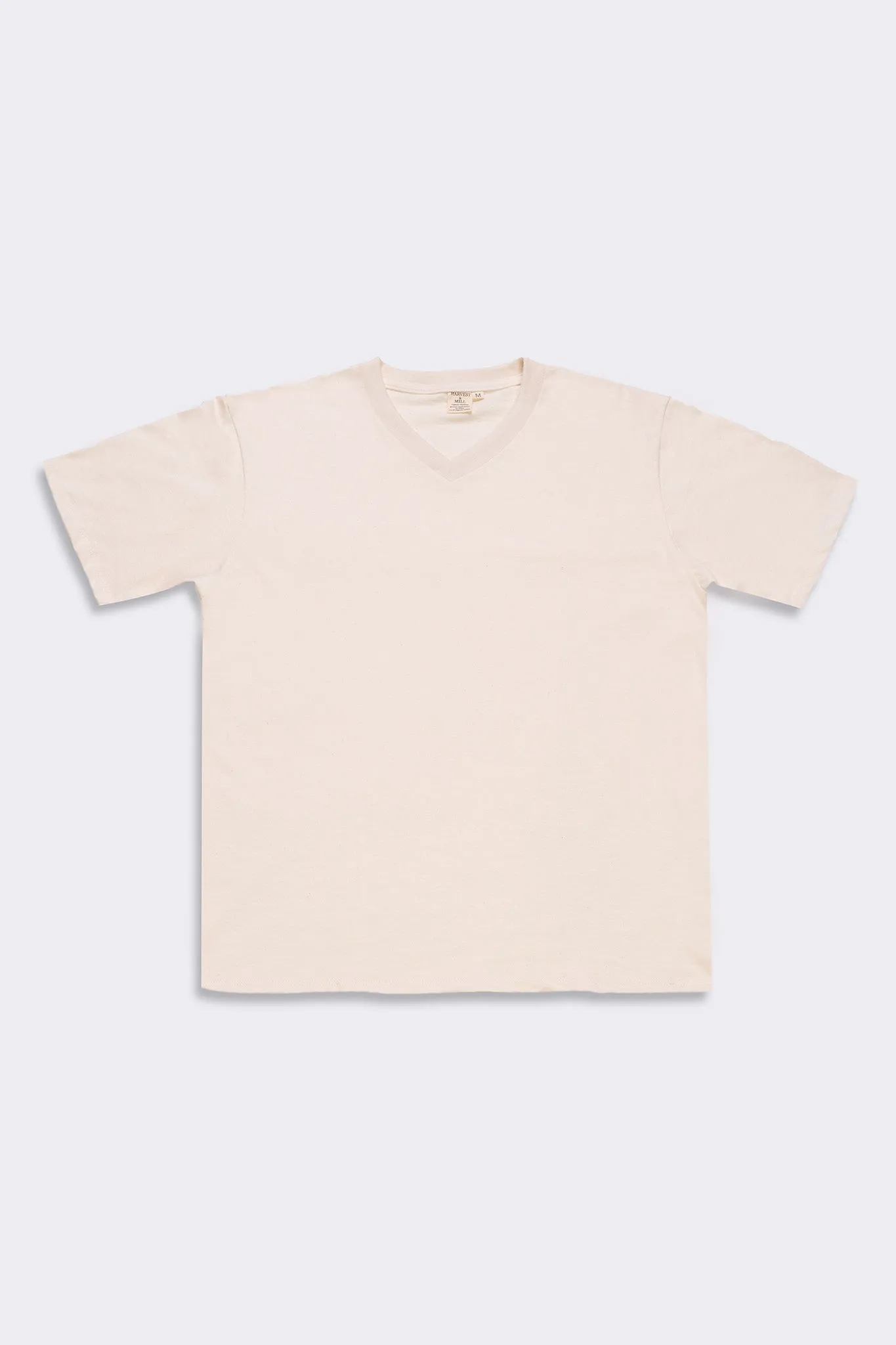 Men's Organic V-Neck Tee in Natural sold by Harvest and Mill product image thumbnail 2