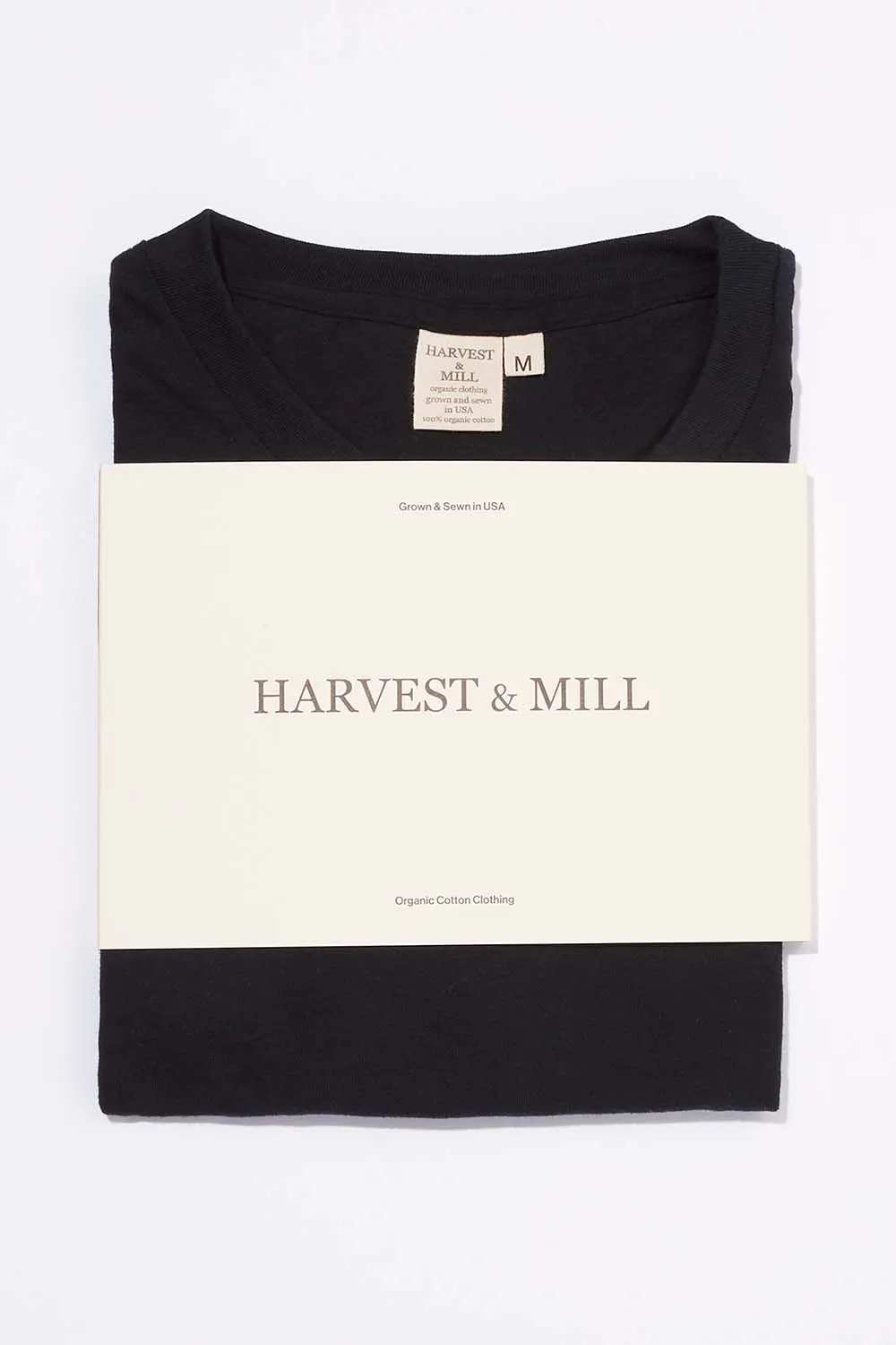 Men's Organic V-Neck Tee in Black sold by Harvest and Mill product image thumbnail 5