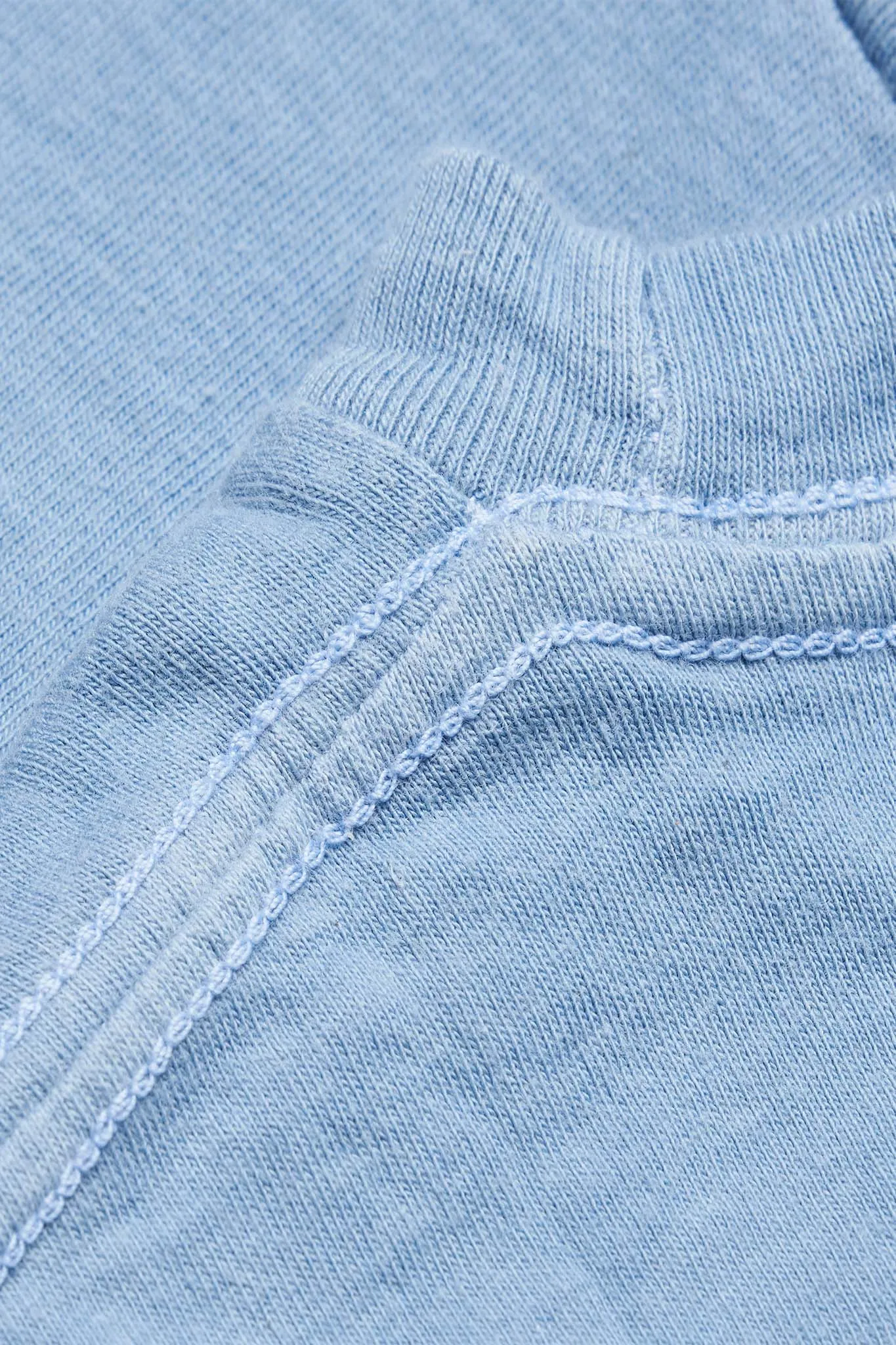 Indigo Dyed Light Blue Women's Organic Unisex Style Crew Tee sold by Harvest and Mill product image thumbnail 5