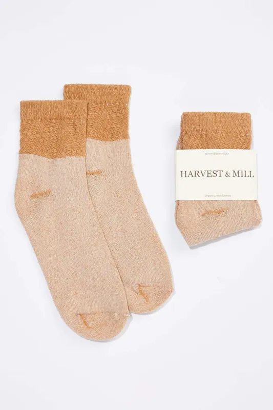 Men's Organic Cotton Socks Brown Ankle sold by Harvest and Mill