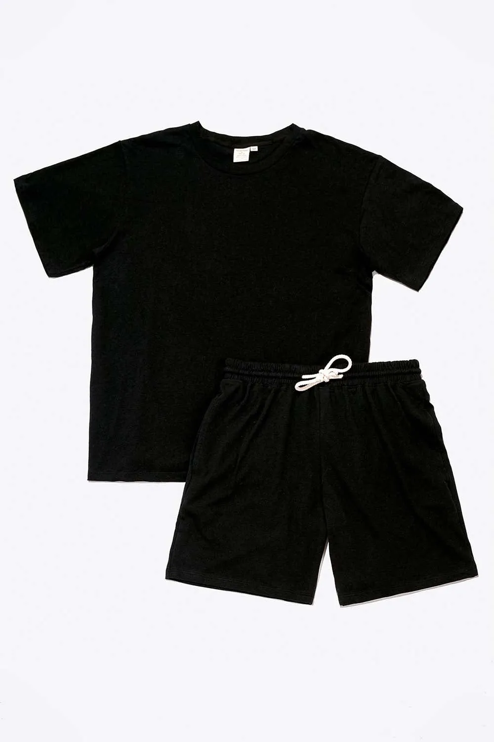 Women's Organic Black Pack: Athletic Shorts + Unisex Style Tee sold by Harvest and Mill