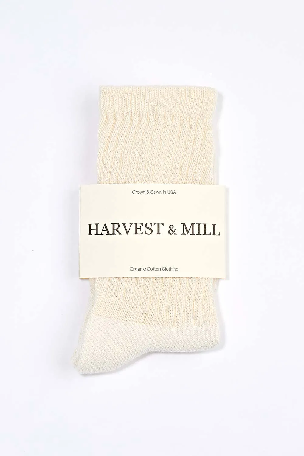 Women's 3 Pack Organic Cotton Socks Natural-White Crew sold by Harvest and Mill product image thumbnail 3