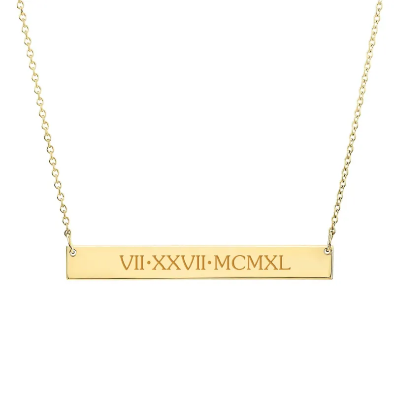 Skinny Bar Necklace - Uppercase sold by Tiny Tags