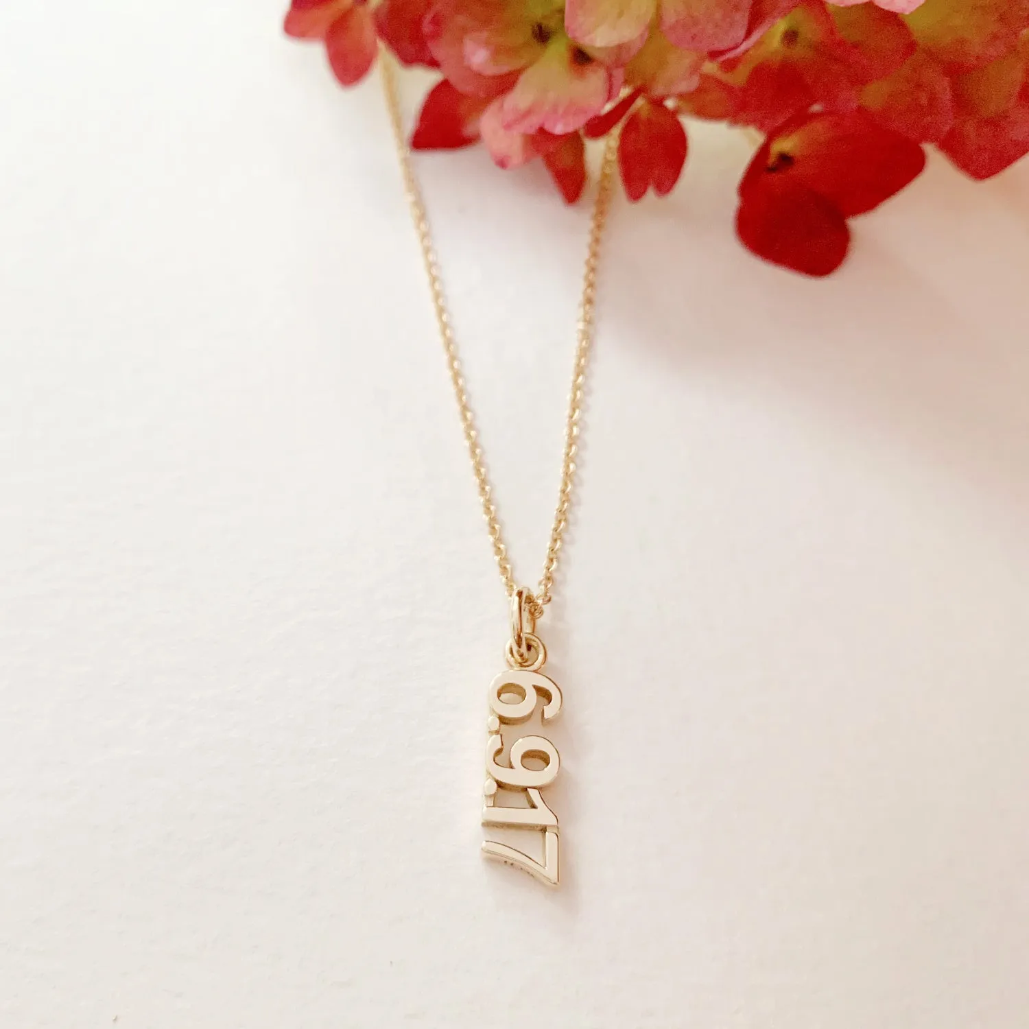 Gold Vertical Date Charm sold by Tiny Tags product image thumbnail 2