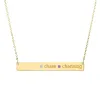 Personalized Skinny Bar Birthstone Necklace - 2 Stones sold by Tiny Tags