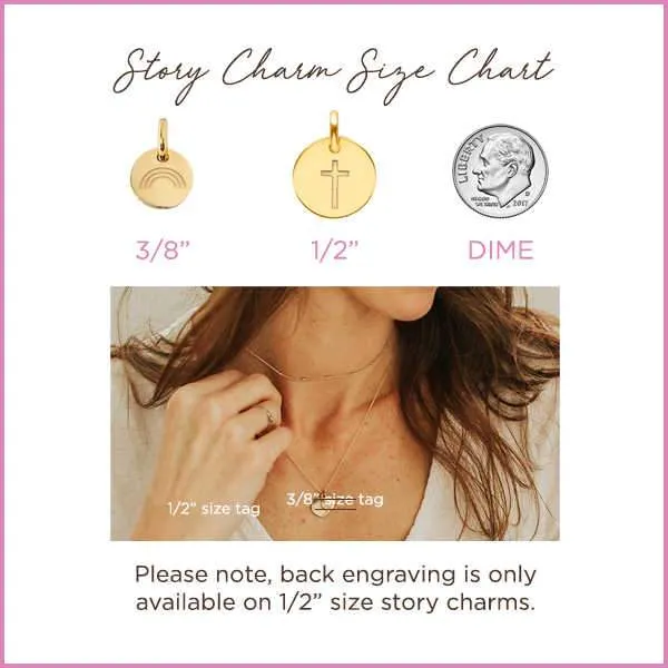 Gold Engravable Rainbow Necklace sold by Tiny Tags product image thumbnail 4