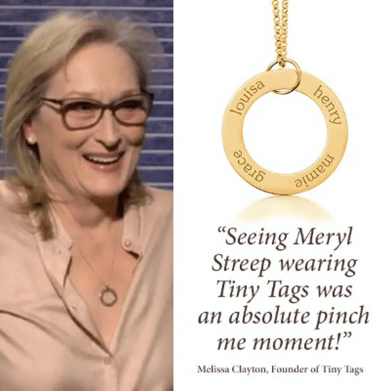 14k Gold Circle Pendant Necklace - 4 Names sold by Tiny Tags product image thumbnail 5