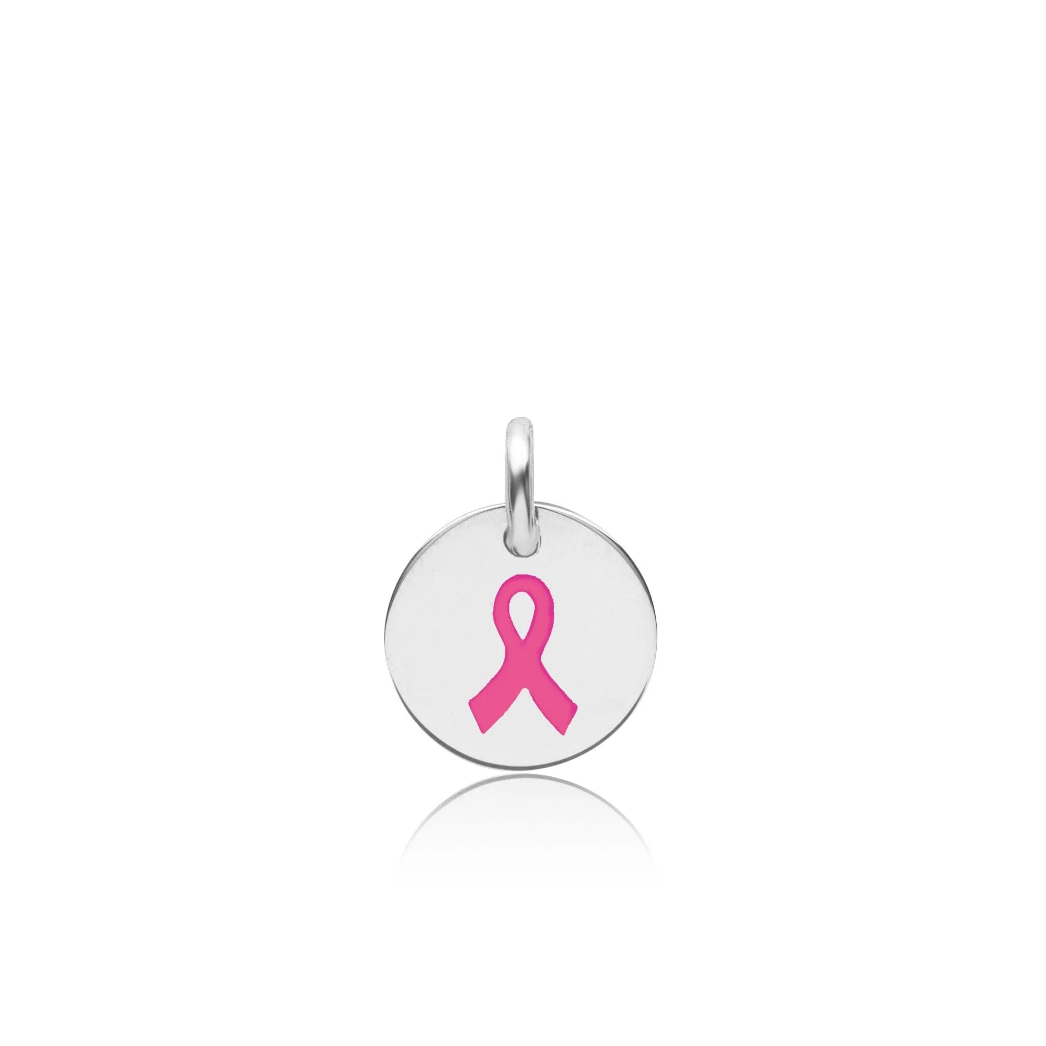 14k Gold Engravable Breast Cancer Ribbon Circle Tag sold by Tiny Tags product image thumbnail 4