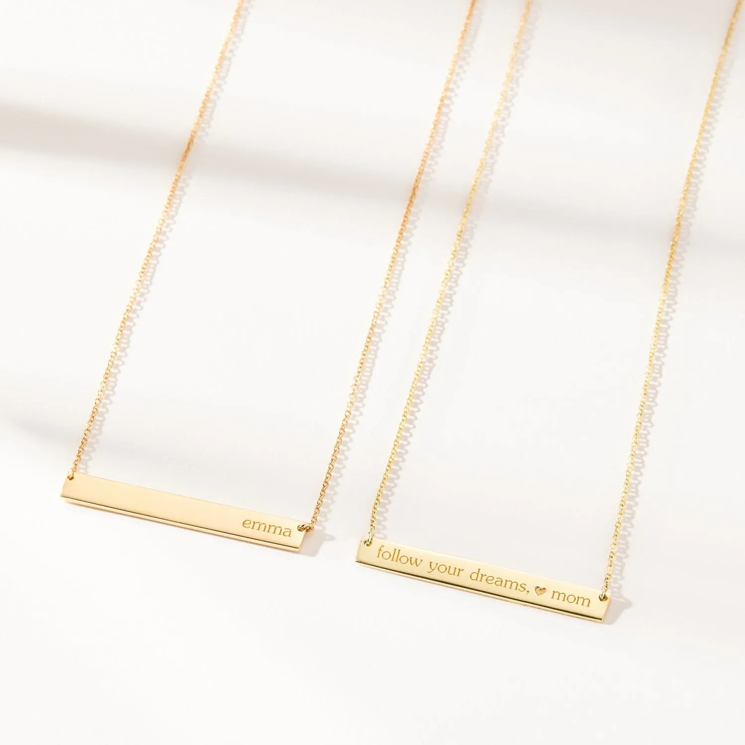 Gold Skinny Bar Necklace sold by Tiny Tags product image thumbnail 4