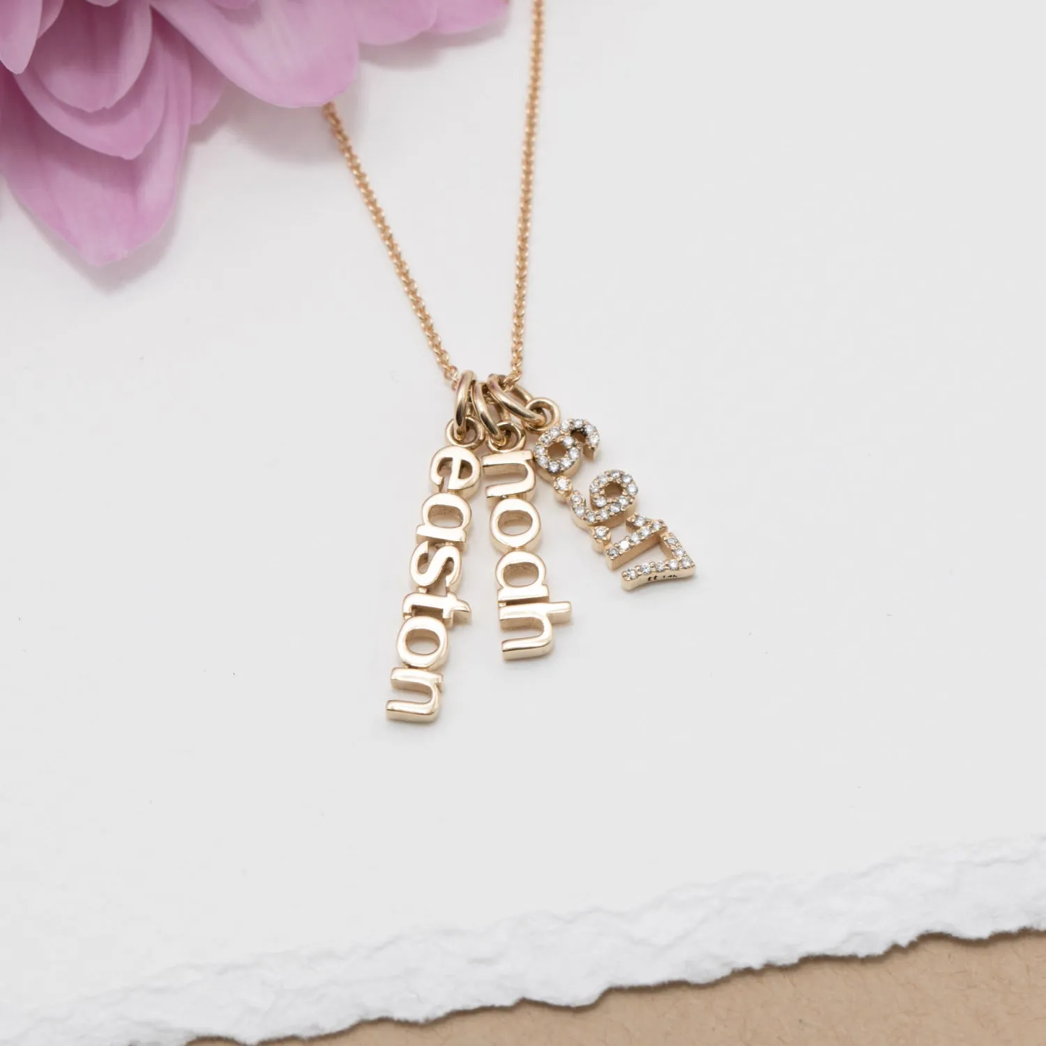 Gold Pavé Date Charm sold by Tiny Tags product image thumbnail 2