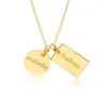 Gold Circle & Mini Dog Tag Necklace sold by Tiny Tags