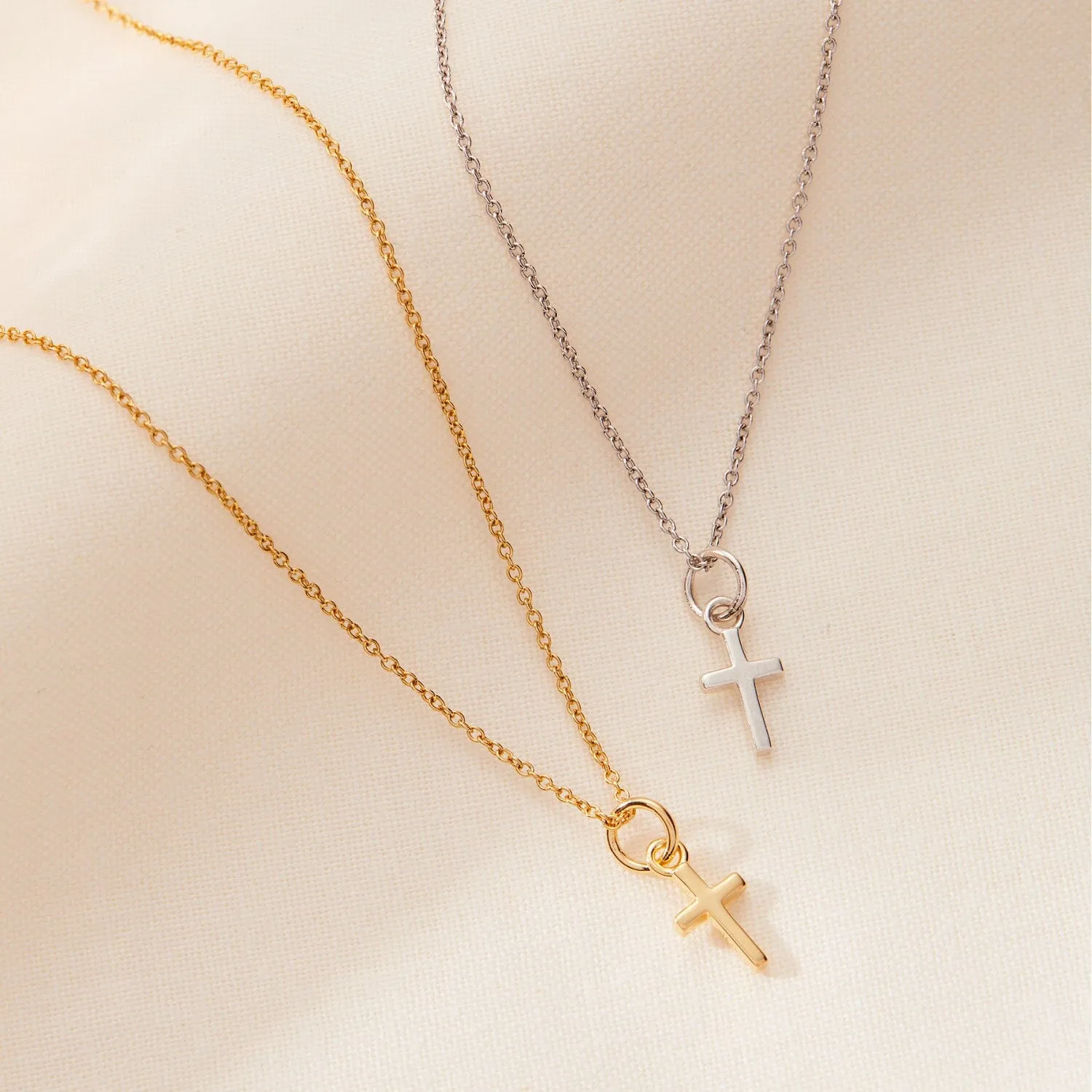 Gold Cross Necklace sold by Tiny Tags product image thumbnail 4