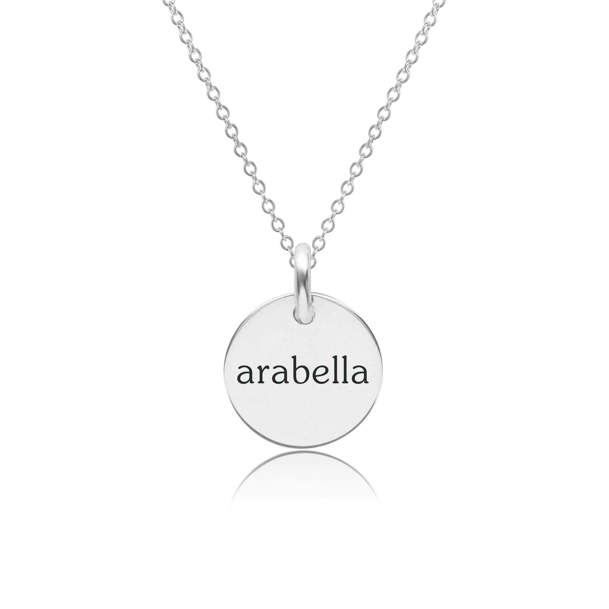 Sterling Silver Circle Necklace sold by Tiny Tags