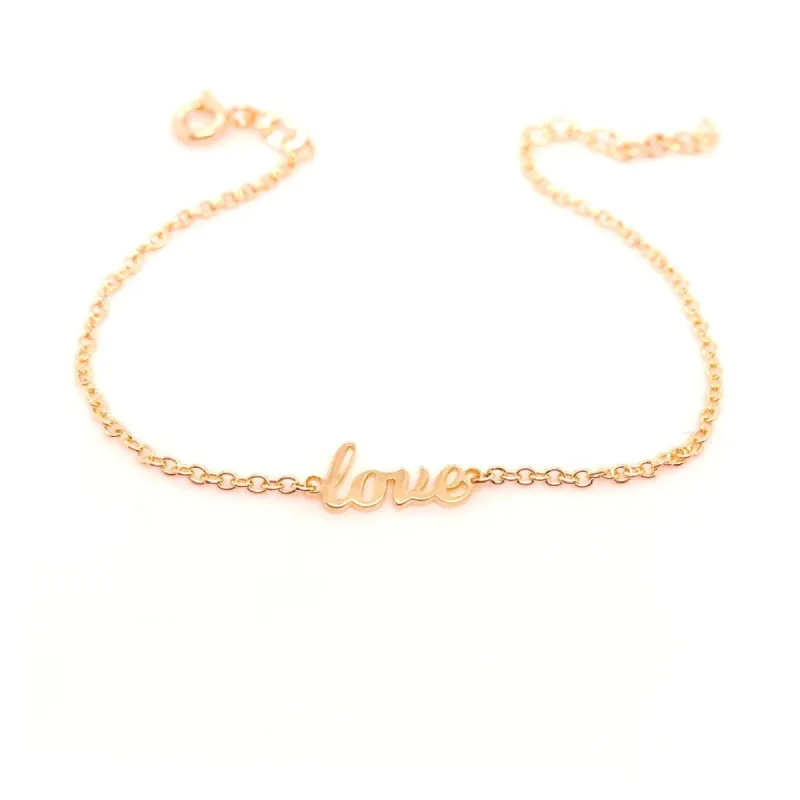 Script 'love' Nameplate Bracelet sold by Tiny Tags
