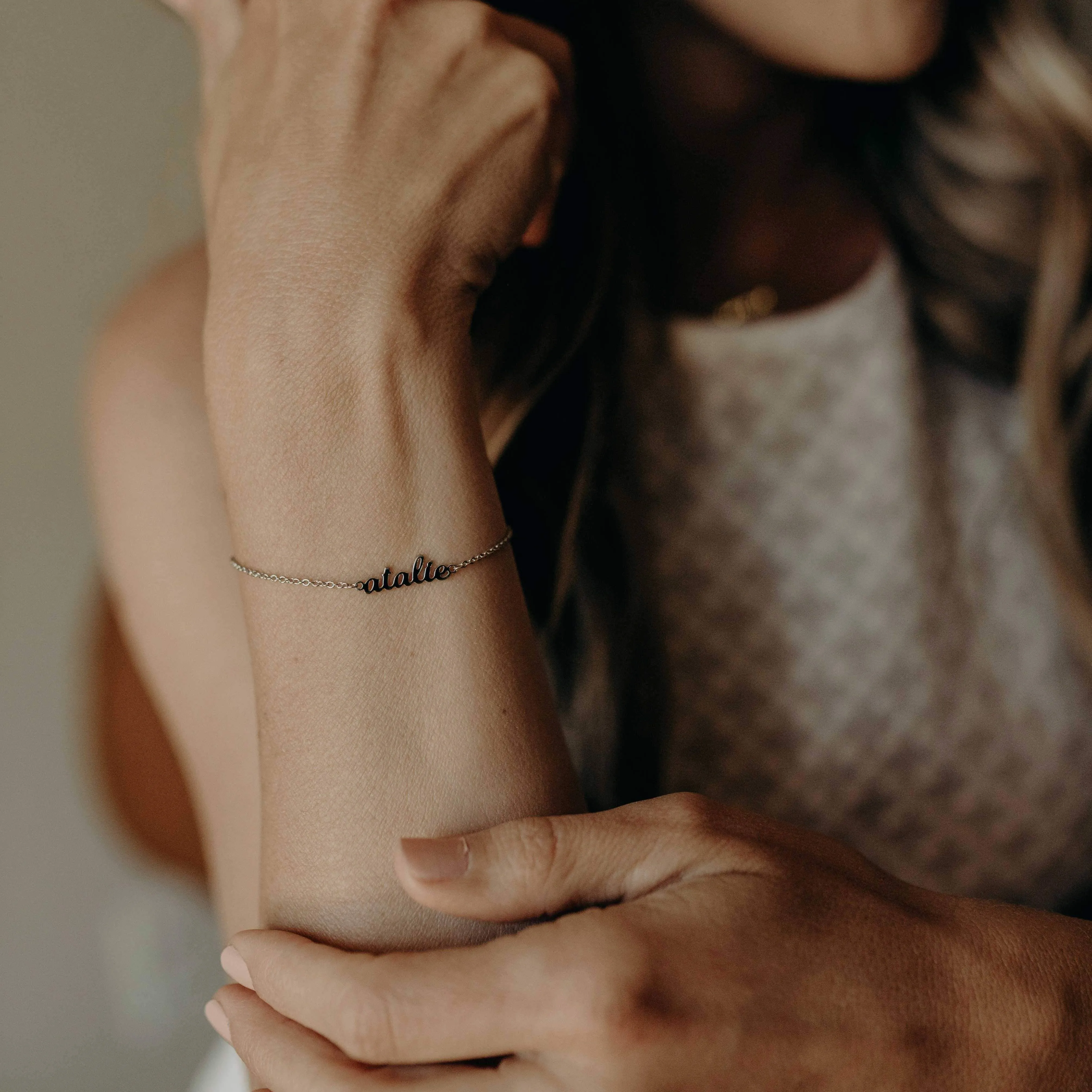 Script Nameplate Chain Bracelet sold by Tiny Tags product image thumbnail 4