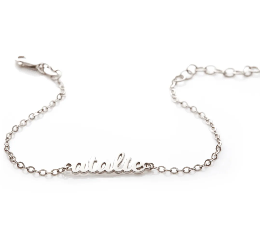 Script Nameplate Chain Bracelet sold by Tiny Tags product image thumbnail 2