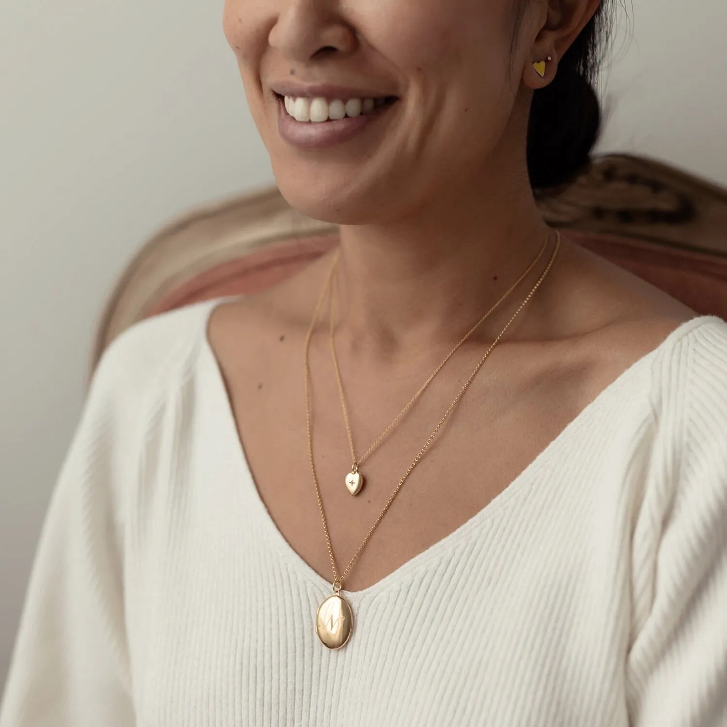 Heart Mini Locket Necklace sold by Tiny Tags product image thumbnail 3