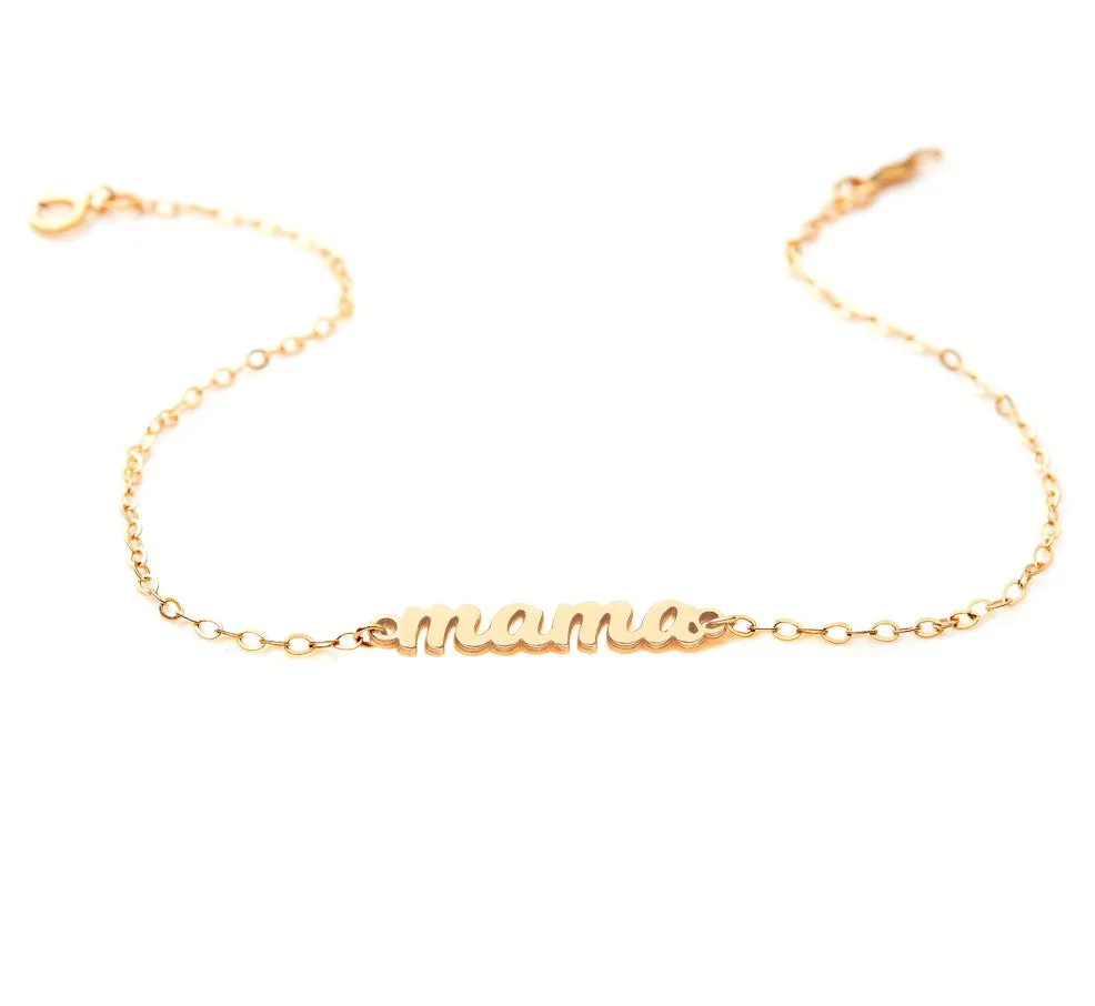 The Perfect Bundle with 14k Gold 'mama' Bracelet sold by Tiny Tags product image thumbnail 3