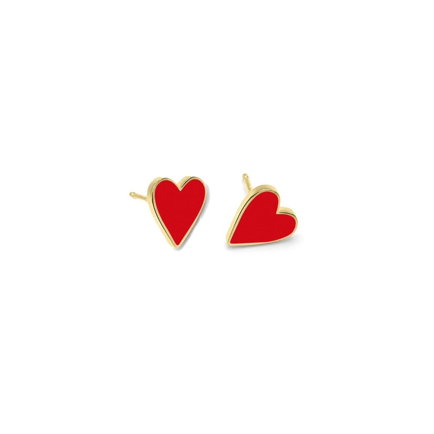 Enamel Heart Stud Earrings sold by Tiny Tags product image thumbnail 3