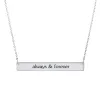 Sterling Silver Skinny Bar Necklace sold by Tiny Tags
