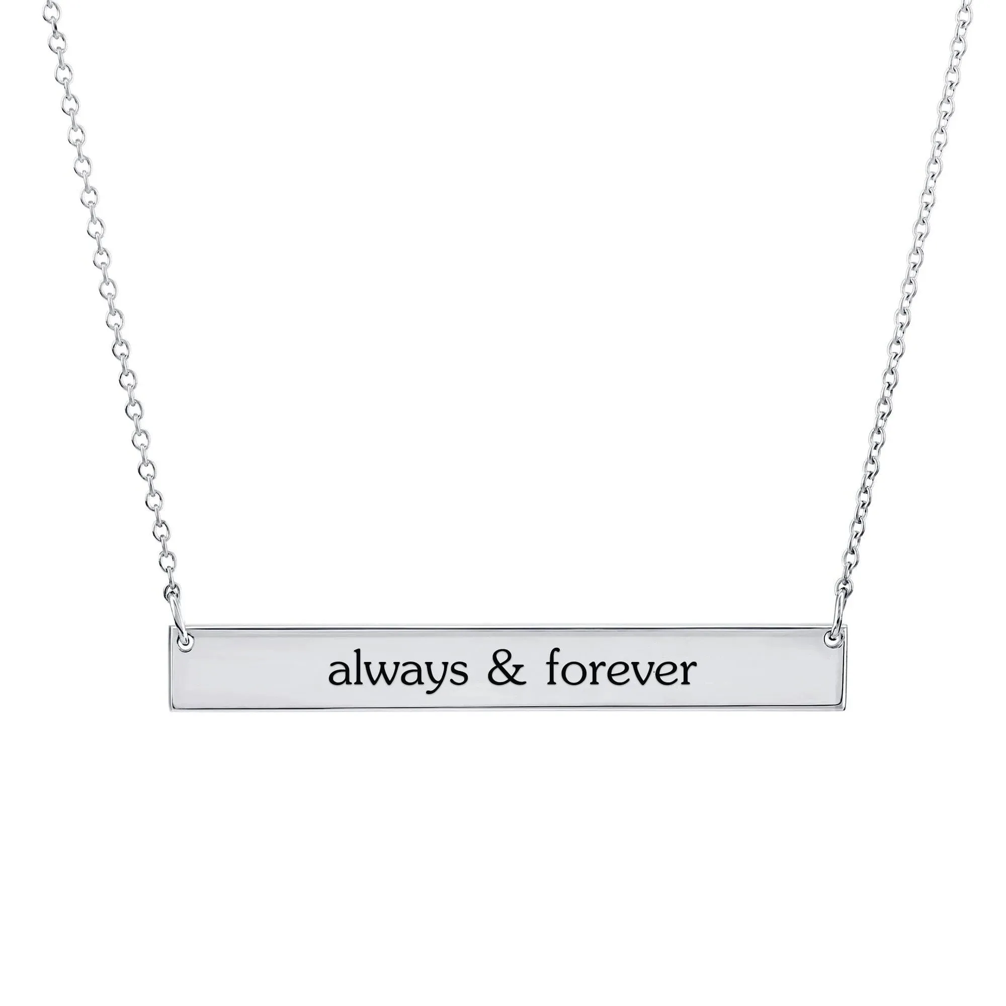 Sterling Silver Skinny Bar Necklace sold by Tiny Tags product image thumbnail 4